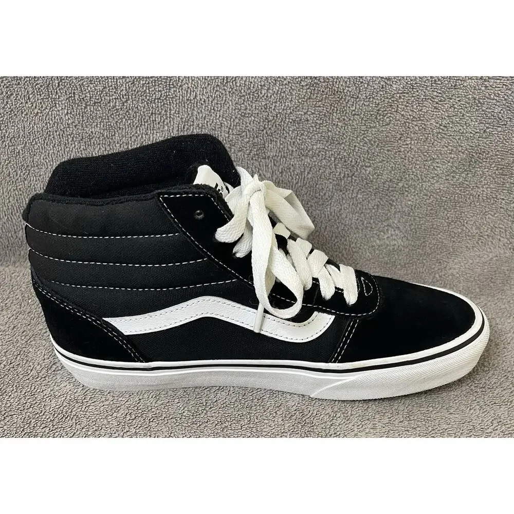 Size 9.5 - Vans Sk8- High Black White
